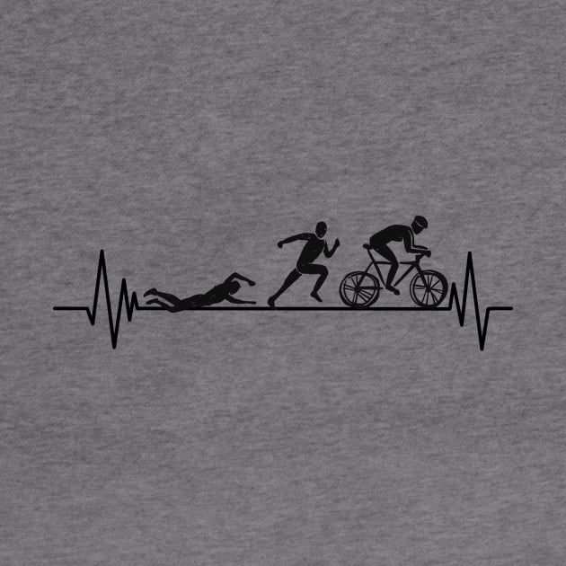 TRIATHLON heartbeat Swim, Bike, Run lover by mezy